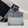 New customization Birkin 25cm 8U Bleu Glacier Swift Leather/ Canvas Silver Hardware