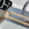 New customization Birkin 25cm 8U Bleu Glacier Swift Leather/ Canvas Silver Hardware