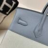 New customization Birkin 25cm 8U Bleu Glacier Swift Leather/ Canvas Silver Hardware