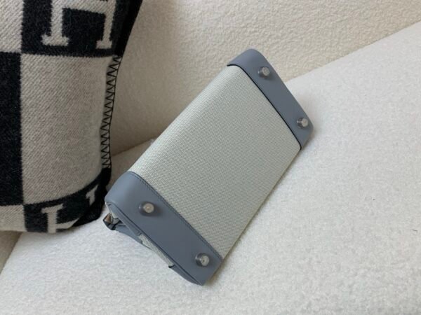 New customization Birkin 25cm 8U Bleu Glacier Swift Leather/ Canvas Silver Hardware