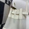 Top Handmade Birkin 25cm I2 Nata Swift Leather/ Canvas Silver Hardware