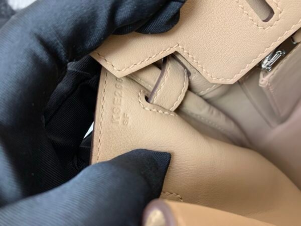 European Delivery Birkin 25cm 0M Chai Swift Leather/ Canvas Full Handmade