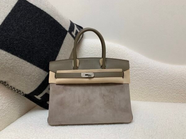 wsxc1767030915438_0-1 Global Shipping Birkin 30CM 18 Etoupe Swift Leather/ Suede Silver Hardware
