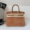 wsxc1767030917793_0 Full Handmade Birkin 30CM Swift Leather/ Suede Gold Hardware Top Quality