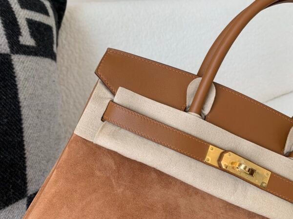 wsxc1767030917793_2 Full Handmade Birkin 30CM Swift Leather/ Suede Gold Hardware Top Quality