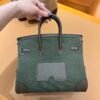 wsxc1767111055503_1 New Shipment Birkin Cargo 25CM 60 Vert Bronze Canvas/ Swift Leather Silver Hardware