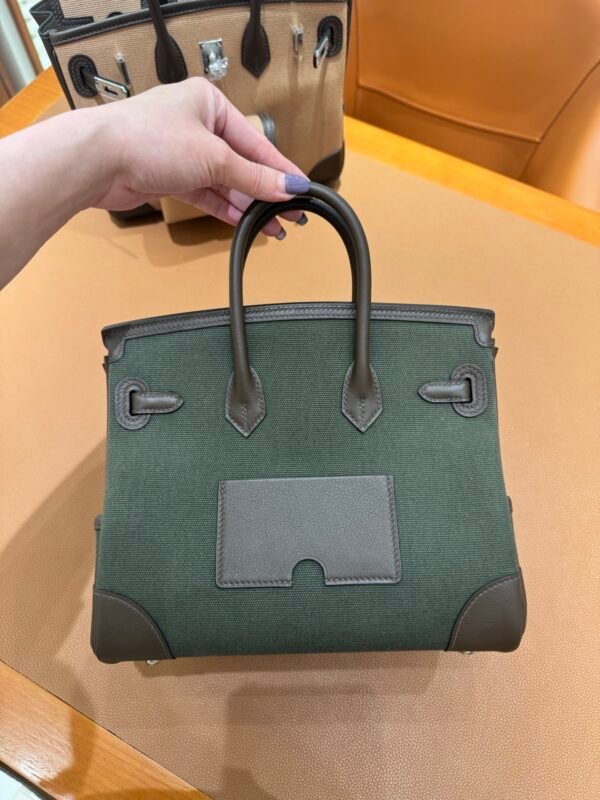 wsxc1767111055503_1 New Shipment Birkin Cargo 25CM 60 Vert Bronze Canvas/ Swift Leather Silver Hardware