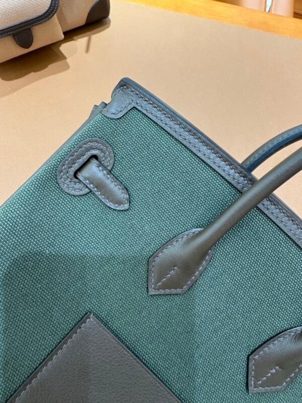 wsxc1767111055503_3 New Shipment Birkin Cargo 25CM 60 Vert Bronze Canvas/ Swift Leather Silver Hardware
