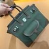 wsxc1767111055503_7 New Shipment Birkin Cargo 25CM 60 Vert Bronze Canvas/ Swift Leather Silver Hardware