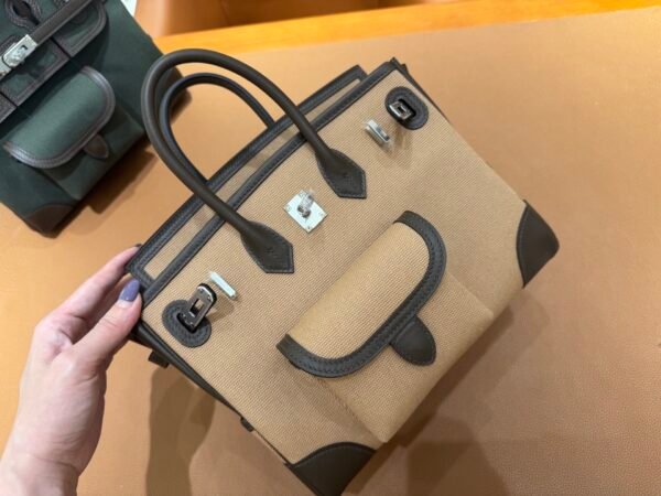 wsxc1767111057724_8 Special Order Birkin Cargo 25CM 0M Chai Canvas/ Swift Leather Silver Hardware
