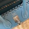 New Available Birkin25cm Picnic 75 BLUE JEAN Swift leather Wicker Full Handmade