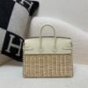 New Spring Styles Birkin25cm Picnic Swift leather Wicker Silver Hardware 10 Carie