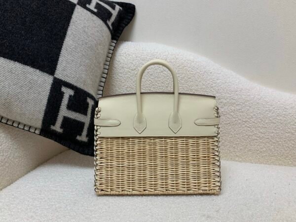 New Spring Styles Birkin25cm Picnic Swift leather Wicker Silver Hardware 10 Carie