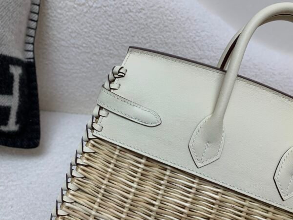New Spring Styles Birkin25cm Picnic Swift leather Wicker Silver Hardware 10 Carie