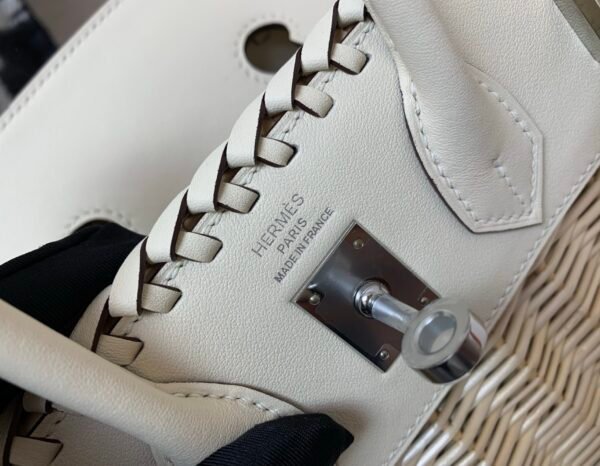 New Spring Styles Birkin25cm Picnic Swift leather Wicker Silver Hardware 10 Carie