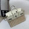 New Spring Styles Birkin25cm Picnic Swift leather Wicker Silver Hardware 10 Carie