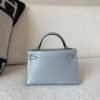 New Color Order Mini Kelly 19CM Silver Goat Leather SHW Full Handmade
