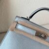 New Color Order Mini Kelly 19CM Silver Goat Leather SHW Full Handmade