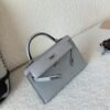 New Color Order Mini Kelly 19CM Silver Goat Leather SHW Full Handmade