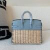 wsxc1767211097376_1 Top Handmade Birkin25cm Picnic 8U Swift leather Wicker Silver Hardware