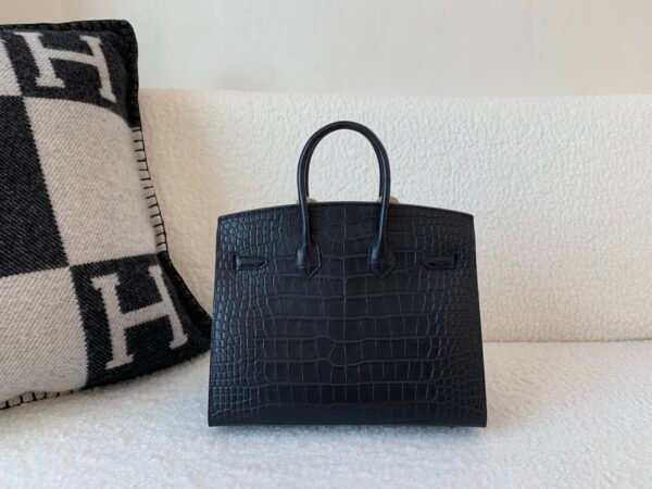 France Delivery Birkin 25CM 89 Nior Alligator Leather Top Handmade SHW Outer seam