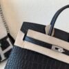 France Delivery Birkin 25CM 89 Nior Alligator Leather Top Handmade SHW Outer seam