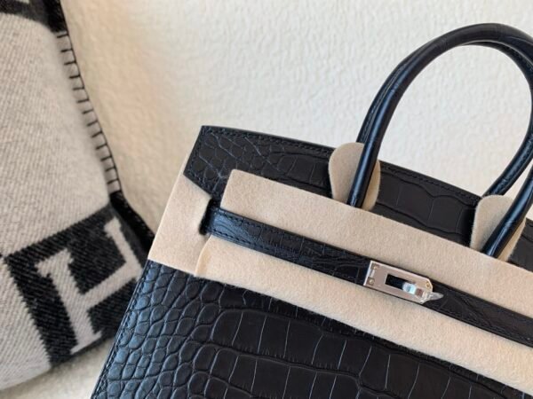 France Delivery Birkin 25CM 89 Nior Alligator Leather Top Handmade SHW Outer seam