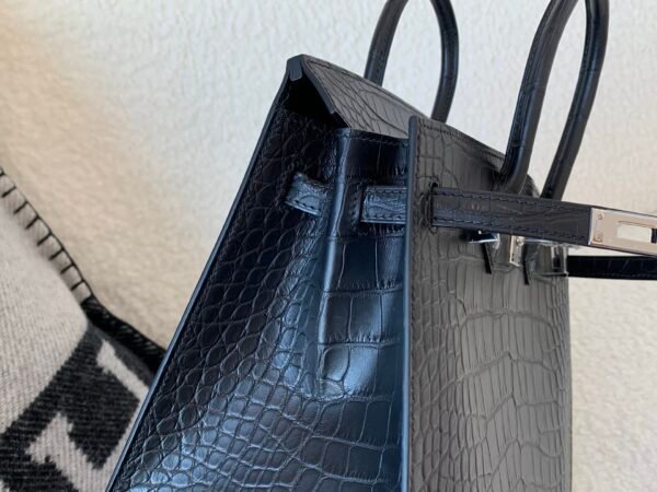 France Delivery Birkin 25CM 89 Nior Alligator Leather Top Handmade SHW Outer seam