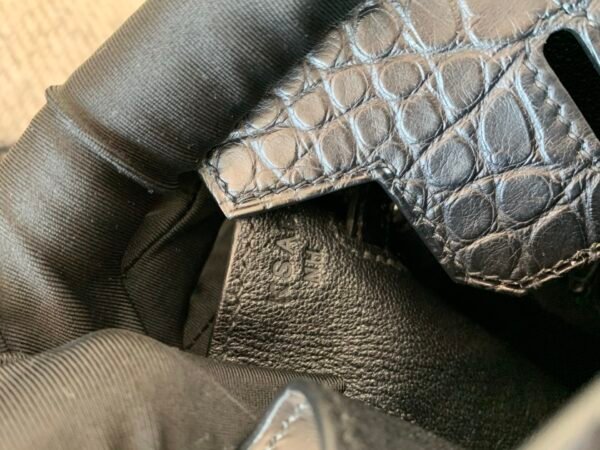 France Delivery Birkin 25CM 89 Nior Alligator Leather Top Handmade SHW Outer seam