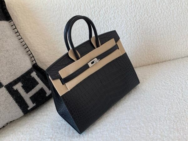 France Delivery Birkin 25CM 89 Nior Alligator Leather Top Handmade SHW Outer seam