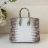 Full Handmade Birkin 25CM Himalaya Crocodile Leather Silver Hardware