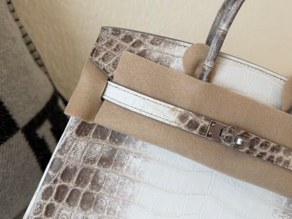 Full Handmade Birkin 25CM Himalaya Crocodile Leather Silver Hardware