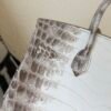 Full Handmade Birkin 25CM Himalaya Crocodile Leather Silver Hardware