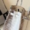 Full Handmade Birkin 25CM Himalaya Crocodile Leather Silver Hardware