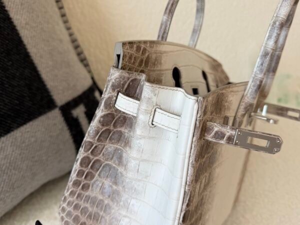Full Handmade Birkin 25CM Himalaya Crocodile Leather Silver Hardware