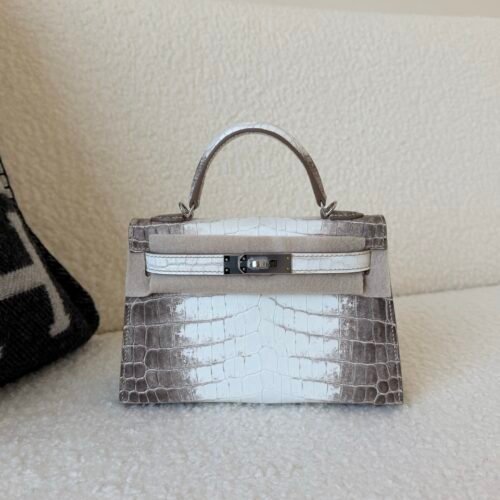 wsxc1767624771529_0 Top Handmade USA Shipping Mini Kelly 19CM Himalaya Alligator Leather Silver Hardware