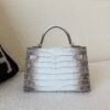 Top Handmade USA Shipping Mini Kelly 19CM Himalaya Alligator Leather Silver Hardware