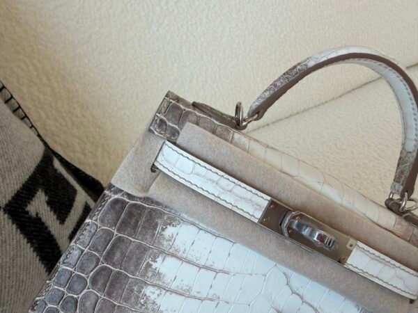 Top Handmade USA Shipping Mini Kelly 19CM Himalaya Alligator Leather Silver Hardware