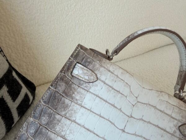 Top Handmade USA Shipping Mini Kelly 19CM Himalaya Alligator Leather Silver Hardware