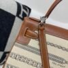 Christmas Styles Kelly 25cm Canvas with Swift Leather Ck37 Silver Hardware