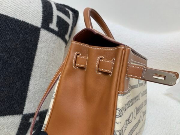 Christmas Styles Kelly 25cm Canvas with Swift Leather Ck37 Silver Hardware