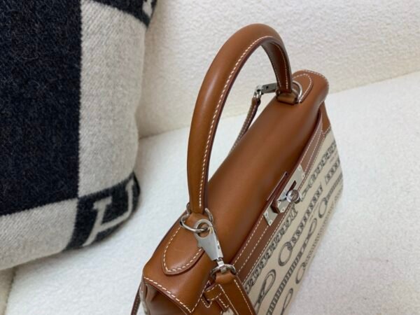 Christmas Styles Kelly 25cm Canvas with Swift Leather Ck37 Silver Hardware