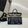Full Handmade Birkin 20cm Badge 89 Nior Swift Leather SHW