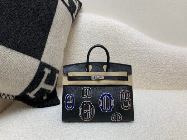 Full Handmade Birkin 20cm Badge 89 Nior Swift Leather SHW
