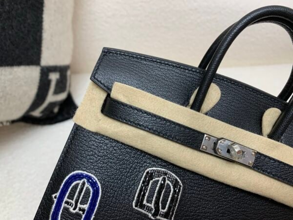 Full Handmade Birkin 20cm Badge 89 Nior Swift Leather SHW