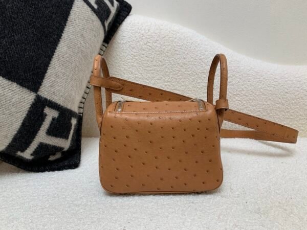 Original Package Factory Sales Lindy 26CM Ostrich Leather CK37 Silver Hardware