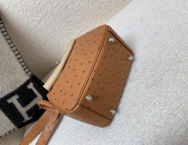 Original Package Factory Sales Lindy 26CM Ostrich Leather CK37 Silver Hardware