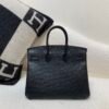 France Delivery Birkin 25CM 89 Nior Ostrich Leather Silver Hardware Full Handmade