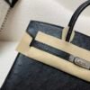 France Delivery Birkin 25CM 89 Nior Ostrich Leather Silver Hardware Full Handmade