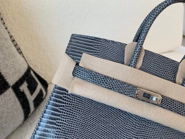 Global Shipping Birkin 25CM 84 Gris Fonce Lizard Leather SHW